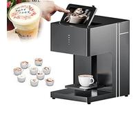 Coffee Latte Machine 3D Latte Art Printer,WiFi Connection Touch Screen Digital WiFi Photo Selfie Upload,DIY Decoration Maker,for Coffee Shop,Milk Tea Shop Black-EBFT4