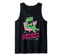 Coffee Lesson Plans Repeat Funny Teacher Frog Tank Top