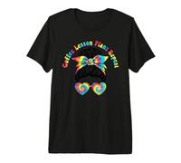 Coffee Lesson Plans Repeat Messy Bun Teacher Premium T-Shirt