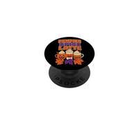 Coffee Lover Halloween Pumpkin Spice Latte Fall Leaves PopSockets Adhesive PopGrip