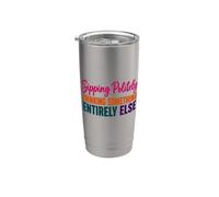 Coffee Lover Humor Sipping Politely Thinking Something Else Stainless Steel Insulated Tumbler