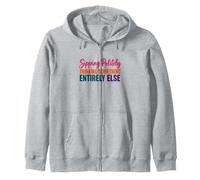 Coffee Lover Humor Sipping Politely Thinking Something Else Zip Hoodie