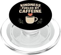 Coffee Lover Kindness Club Positive Message Caffeine Graphic PopSockets PopGrip for MagSafe