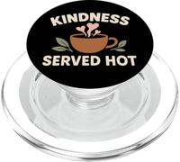 Coffee Lover Kindness Club Positive Message Caffeine Graphic PopSockets PopGrip for MagSafe