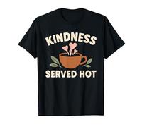 Coffee Lover Kindness Club Positive Message Caffeine Graphic T-Shirt