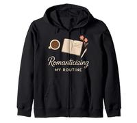 Coffee Lover Main Character Caffeine Quote Latte Lifestyle Zip Hoodie