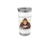 Coffee Lover My Four Moods Big-Foot Sasquatch Gorilla Ape Stainless Steel Insulated Tumbler