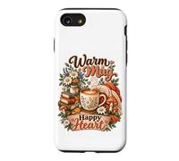 Coffee Lover Warm Mug Happy Heart Cozy Cottagecore Reading Case for iPhone SE (2020) / 7/8