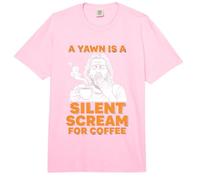Coffee Lovers A Yawn is A Silent Scream for Coffee Comfort Colors Adult Heavyweight T-Shirt