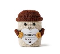 Coffee Lovers Birthday Gifts For Women Men Her Him, Emotional Support Crochet Plush Coffee Gift For Her Him Girlfriend Anniversary Day Gifts, Teacher Mothers Fathers Day Thank You Appreciation Gift