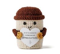 Coffee Lovers Birthday Gifts For Women Men Her Him, Emotional Support Crochet Plush Coffee Gift For Her Him Girlfriend Anniversary Day Gifts, Teacher Mothers Fathers Day Thank You Appreciation Gift