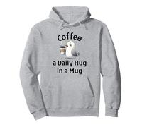 Coffee Lovers Daily Hug In A Mug Tired Looking Seagull Pullover Hoodie