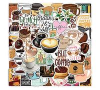 Coffee Lover's Dream: 50 Trendy Stickers - Waterproof Vinyl Decals for Water Bottles, Laptops, Cars, Books and More - Perfect for Teens, Adults, and Coffee Enthusiasts