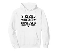 Coffee Lover's Energy Apparel - Stressed Blessed Obsessed Pullover Hoodie