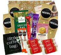 Coffee Lovers Hamper Gift for Men with Coffee, Luxury Biscuits & Chocolate - Mother’s Day Gift - Food Hampers For Couples, Get Well Soon, Thank You Teacher Gift, Birthday present Women, Christmas