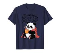 Coffee Lovers Mornings are for Coffee and Quiet Panda Mom T-Shirt