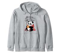Coffee Lovers Mornings Are For Coffee And Quiet Panda Mom Zip Hoodie