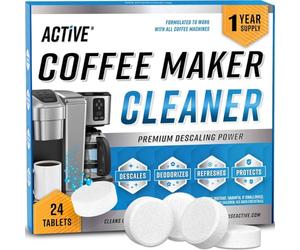 Coffee Machine Cleaner Descaler Tablets - 24 Count, Compatible With Nespresso, Tassimo, Melitta, Delonghi, Miele, Coffee Maker Pot Descaling & Cleaning Tabs, Descale Drip Coffe And Espresso Machines