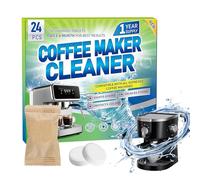 Coffee Machine Cleaner Descaler Tablets, 24Pcs Universal Coffee Grease Remover for Philips, Nespresso, Tassimo, Melitta, Delonghi, Miele, Coffee Maker Pot Descaling & Cleaning Tab