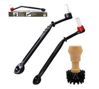 Coffee Machine Cleaning Brush Set, Machine Cleaning Brush Tool with Spoon Coffee Grinder Cleaning Brushes Wood Handle and Soft Bristles Barista Brush For Group Head, 3 Pieces