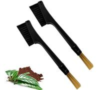 Coffee Machine Cleaning Brushes 2Pcs, Detachable Dusting Bar Espresso Coffee Machine Grinder Cleaning Brushes, Two Head Brushes for Bean Grain Coffee Tool Tabletop Barista Home Kitchen Dual Purpose