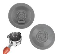 Coffee Machine Cleaning Tablets, 2 Pcs Universal Espresso Backwash Disc Silicone Coffee Machine Handle Cleaning Pad for 54mm Espresso CoffeeMaker Cleaning Kit Accessories (Grey)