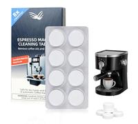 Coffee Machine Cleaning Tablets, Espresso Machine and Coffee Maker Descaler Tablets, Descaling Limescale Remover Cleaning Tablets Compatible with all Brand Coffee Machines 8 Count x 2g