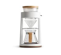 Coffee Machine Coffee Maker Home Semi-Automatic Coffee Maker Hand Drip Coffee Maker Stainless Steel (Black White) (White) Interesting, HUANGHAIQIU