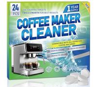 Coffee Machine Descaler-Coffee Machine Cleaner (24pcs) - Suitable for Nespresso, Tassimo, Melitta, Delonghi, Miele,Effectively Cleans & Descales Drip Coffee Makers & Espresso Machines for Opt