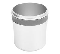 Coffee Machine Dosing Cup, Aluminum Alloy Coffee Powder Cup with Wide Mouth Design, Anti Static Single Dose Tool for Portafilters, Barista Grade Espresso Accessories (58mm Grey Rubber Ring)