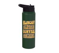 Coffee Machine Drinker Caffeine Work Monday Morning Human Stainless Steel Insulated Water Bottle