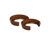 Coffee Machine Groud Head Part Rings Brew Head Cover Anti Scald Resin for E61 Rocket LELIT/ECM GEMILAI 3145 Series Portafilter(2PCS Walnut Ring)