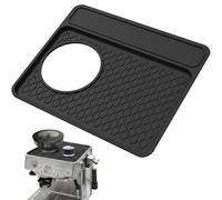 Coffee Machine Mat for Sage 875/880 Barista Express Touch Anti-Scratch Silicone Non-Slip Espresso Reusable Waterproof Heat Resistant Top Pad Tamping Station Coffee Machine Accessories (Black)