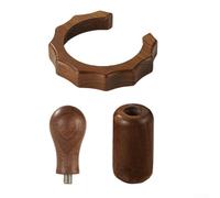 Coffee Machine Parts, Wood Decor for Gemilai 3145 Brew Head 3006 Steam Knob Anti-Scald Ring Solid(3pcs sets)
