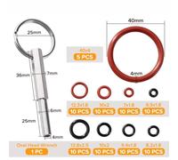 Coffee Machine Repair Seal Kit Stainless Steel Oval Head Wrench | This eighty-six piece stainless steel seal kit with an oval head wrench provides essential parts coffee machine maintenance.