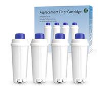 Coffee Machine Water Filters Replacement for Filter DLSC002,DeLonghi Water Filter with Activated Carbon Softener, Homegoo Water Filter Compatible with ECAM, Esam, ETAM, BCO, EC. (Pack of 4)