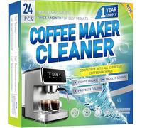 Coffee Maker Cleaner & Descaler Tablets - 24 PCS Uses for Clean Tablets for Ice Makers, Coffee Machine Claening Removes Limescale -1Year Supply