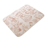 Coffee Maker Mat for Countertop, Non Slip Thermoplastic Water Absorbent | Kitchen Countertop Use, Keeps Surfaces Clean, Prevents Spills and Water Damage, Beige Finish