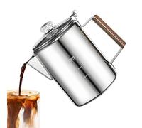 Coffee Maker - Outdoor Camping Coffee Maker | Classic Portable Stainless Steel Pot, Compact Design, Heat Resistant Handle for Travel, Beach Picnics, Family Gathering, Morning Coffee Lovers