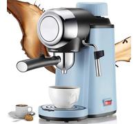Coffee Maker With Milk Frother, 800w Steam Pressure Control Coffee Machine, Automatically Adjust Water Temperature, Filter Coffee Machine With 240ml Capacity Water Tank For Home, Office blue