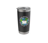 Coffee Makes The World Go Round, Earth Day Environment Funny Stainless Steel Insulated Tumbler