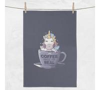 Coffee Makes You Real Tea Towel