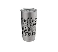 Coffee Mascara and Hustle Stainless Steel Insulated Tumbler