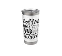 Coffee Mascara and Hustle Stainless Steel Insulated Tumbler