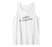 Coffee & Mascara Funny Minimalist Phrase Script Tank Top