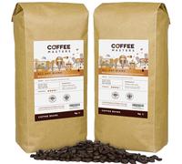 Coffee Masters All Day Blend Espresso Coffee Beans 2kg (2x1kg) - Medium Roast for Strong and Full Bodied Flavour - Whole Bean, Ideal for Barista Machines