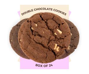 Coffee Masters Chocolate Cookies - 1 x 24 Pack Individually Wrapped Biscuits Perfect Cookie Snack for the Family - Light and Crunchy Double Choco Chip, Suitable for Vegetarians