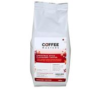 Coffee Masters Christmas Coffee 200g Ground Coffee - Festive Flavoured Beans Spiced with Cinnamon, Buttery Hazelnut and Chocolate - Ideal for Cafetiere, French Press and Filter Barista Machine