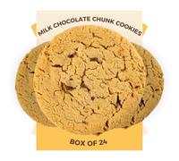 Coffee Masters Cookies - 1 x 24 Pack Individually Wrapped Biscuits Perfect Cookie Snack for the Family - Light, Crunchy and Chunky Milk Chocolate Cookies Suitable for Vegetarians
