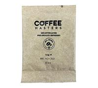 Coffee Masters Decaf Ground Coffee Espresso Sachets - Decaffeinated, 100 Pack, Double Shot Portions for Barista Machine